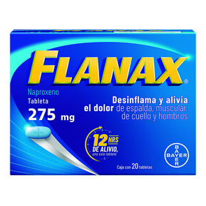 Flanax 275mg 20 tabs alivio rapido del dolor
