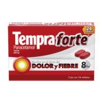 Tempra Forte Paracetamol de 650mg con 24 pzas